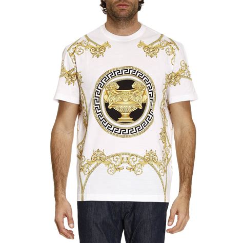 men white versace shirt|Versace collection men shirt.